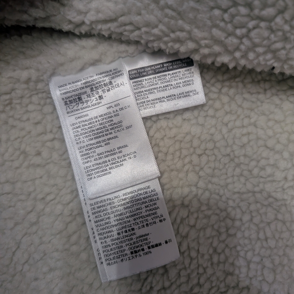 Men's Denim Levi Strauss Trucker Sherpa Jacket - Picture 9 of 16